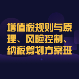 《增值税规则与原理、风险控制、纳税筹划方案班》