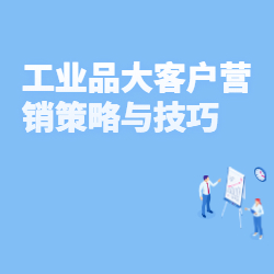 《工业品大客户营销策略与技巧》