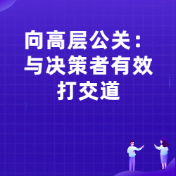 《向高层公关：与决策者有效打交道》