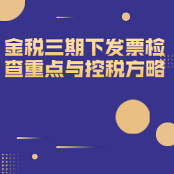 《金税三期下发票检查重点与控税方略》