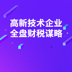《高新技术企业全盘财税谋略》